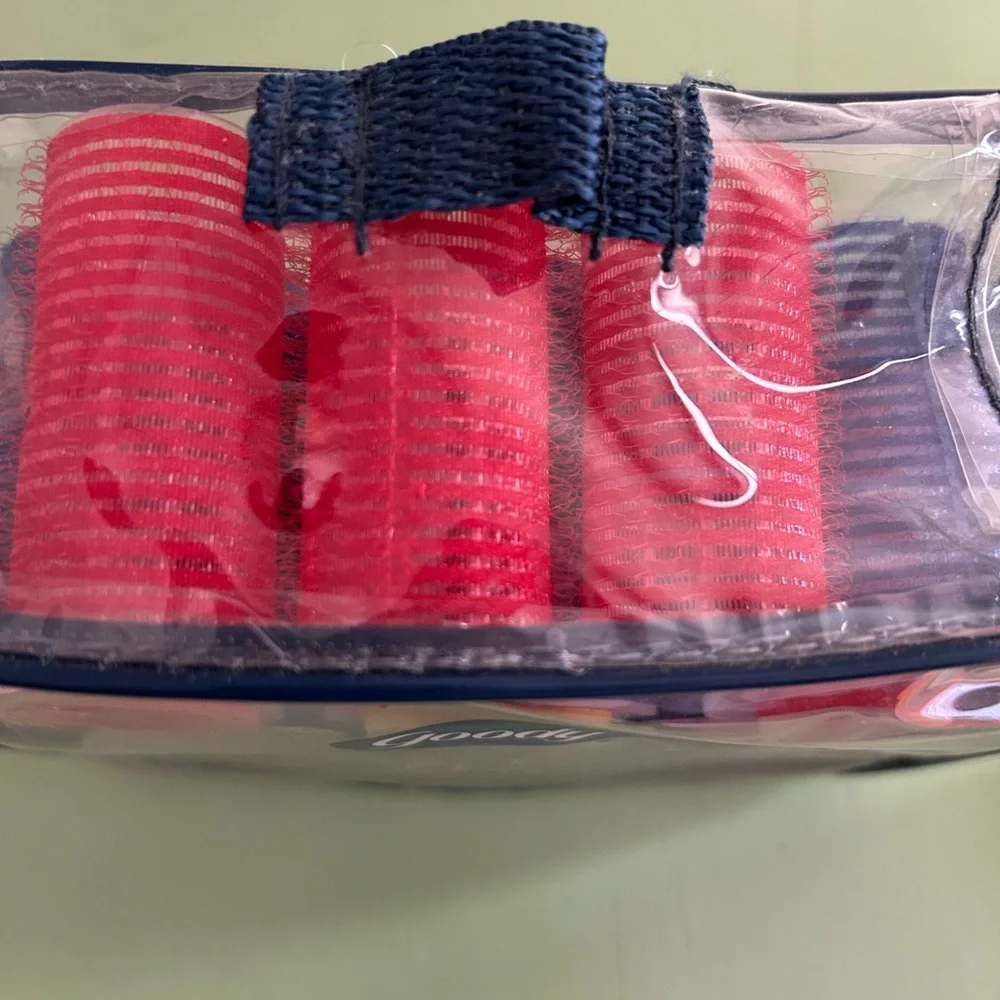 Vintage Goody Self Holding Rollers Red Pink